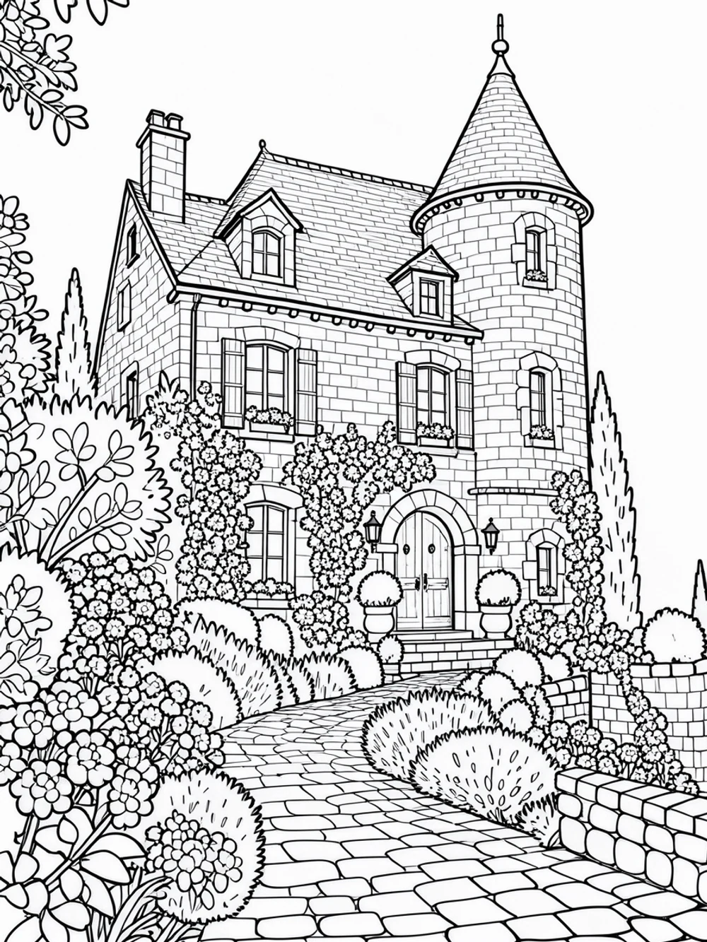 One photo. Different ways to draw the lines.: Coloring page